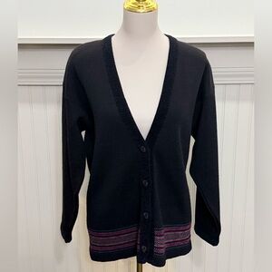 Vintage Pendleton Wool Cardigan Sweater Made in USA 100% Virgin Wool M